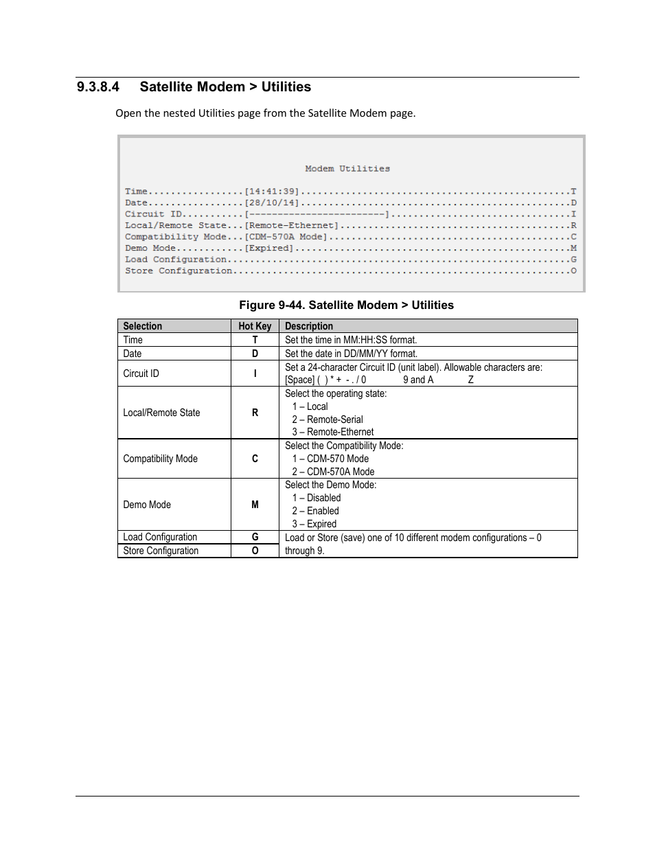 4 satellite modem > utilities | Comtech EF Data CDM-570A User Manual | Page 355 / 618