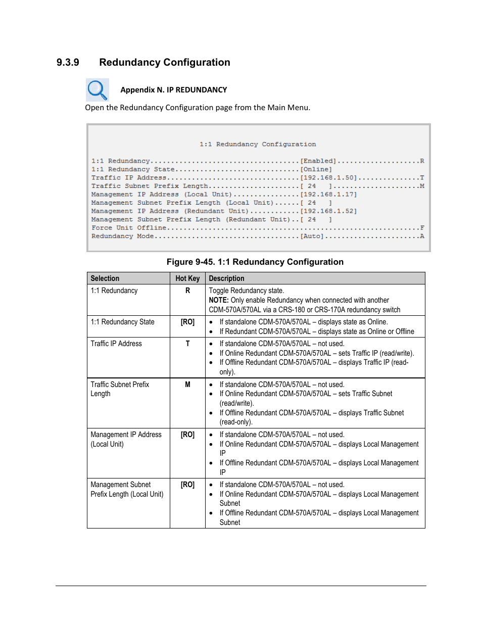 9 redundancy configuration | Comtech EF Data CDM-570A User Manual | Page 356 / 618