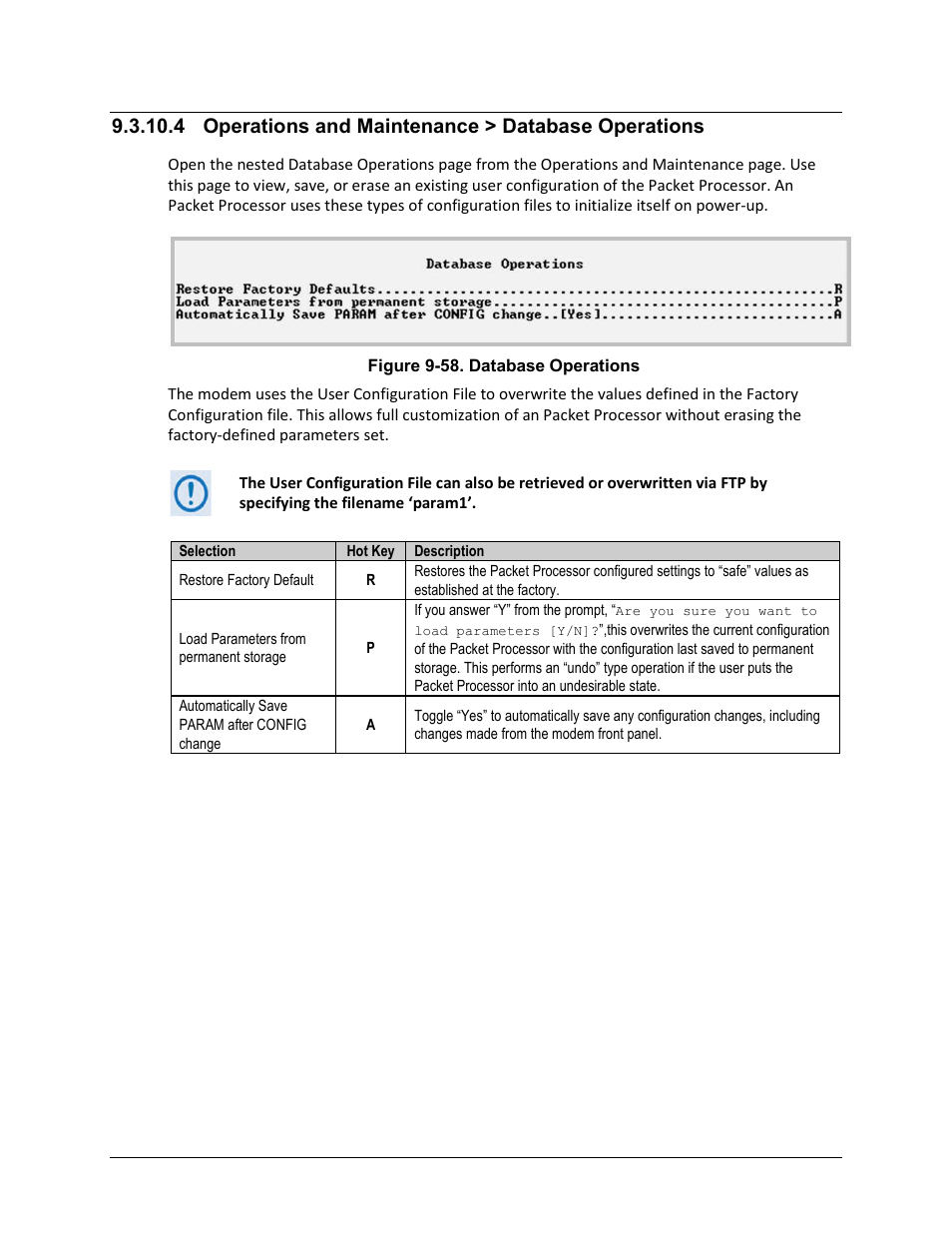 4 operations and maintenance > database operations | Comtech EF Data CDM-570A User Manual | Page 373 / 618