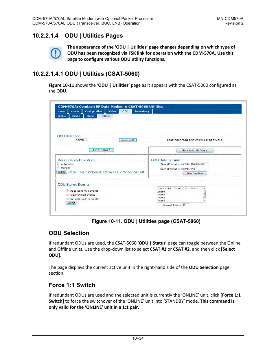 1 odu | utilities (csat-5060) | Comtech EF Data CDM-570A User Manual | Page 408 / 618