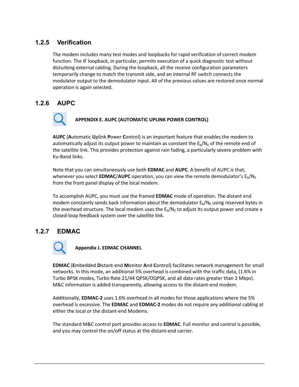 5 verification, 6 aupc, 7 edmac | Comtech EF Data CDM-570A User Manual | Page 44 / 618