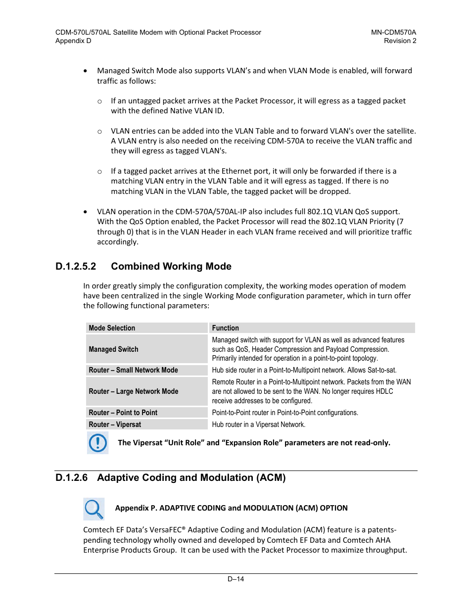 D.1.2.5.2 combined working mode, D.1.2.6 adaptive coding and modulation (acm) | Comtech EF Data CDM-570A User Manual | Page 472 / 618