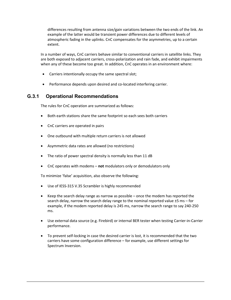 G.3.1 operational recommendations | Comtech EF Data CDM-570A User Manual | Page 522 / 618