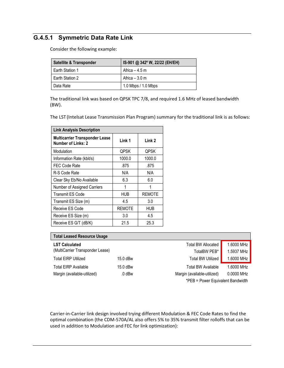 G.4.5.1 symmetric data rate link | Comtech EF Data CDM-570A User Manual | Page 528 / 618