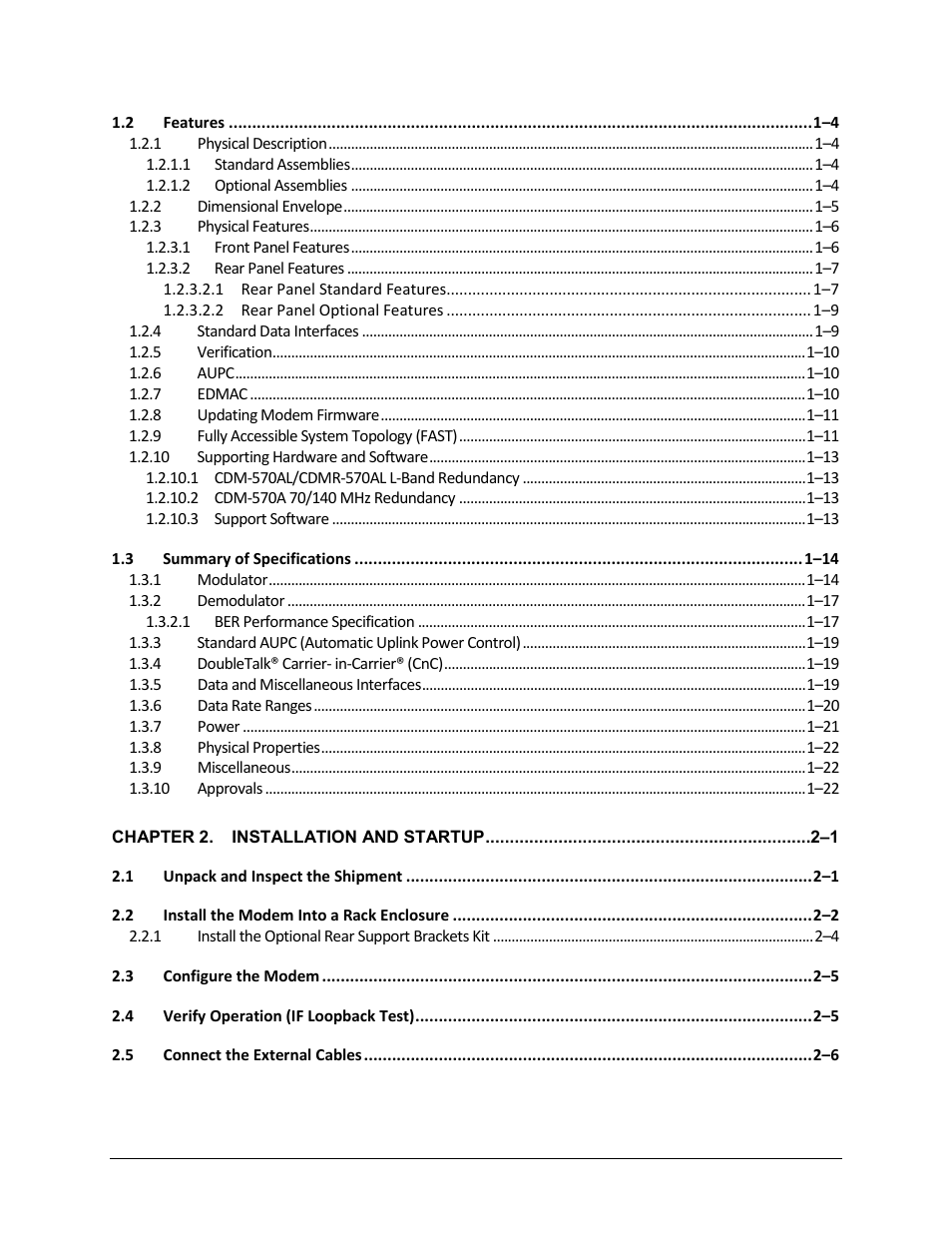 Comtech EF Data CDM-570A User Manual | Page 6 / 618