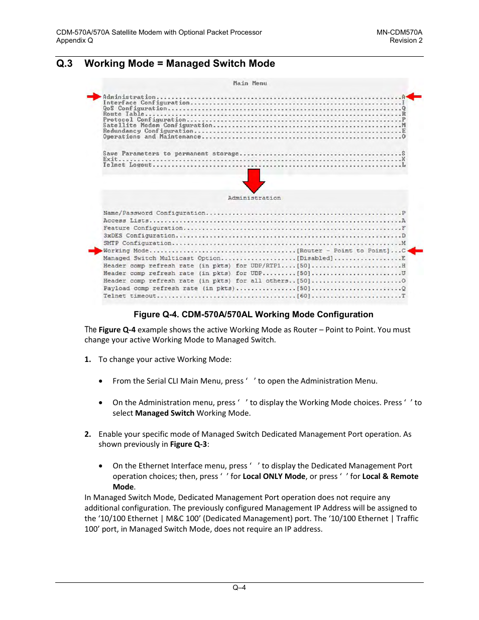 Q.3 working mode = managed switch mode, Q.3 ) | Comtech EF Data CDM-570A User Manual | Page 608 / 618