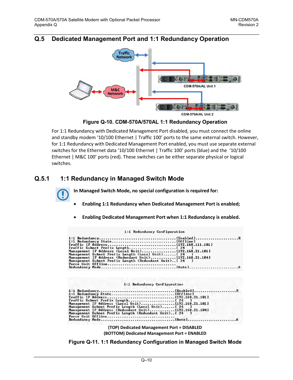 Q.5.1 1:1 redundancy in managed switch mode | Comtech EF Data CDM-570A User Manual | Page 614 / 618