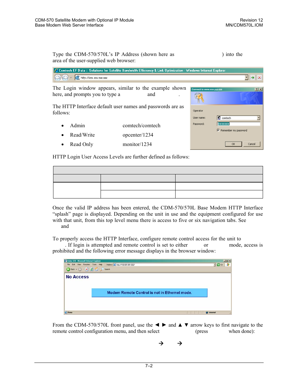 1 interface access | Comtech EF Data CDM-570 User Manual | Page 150 / 512