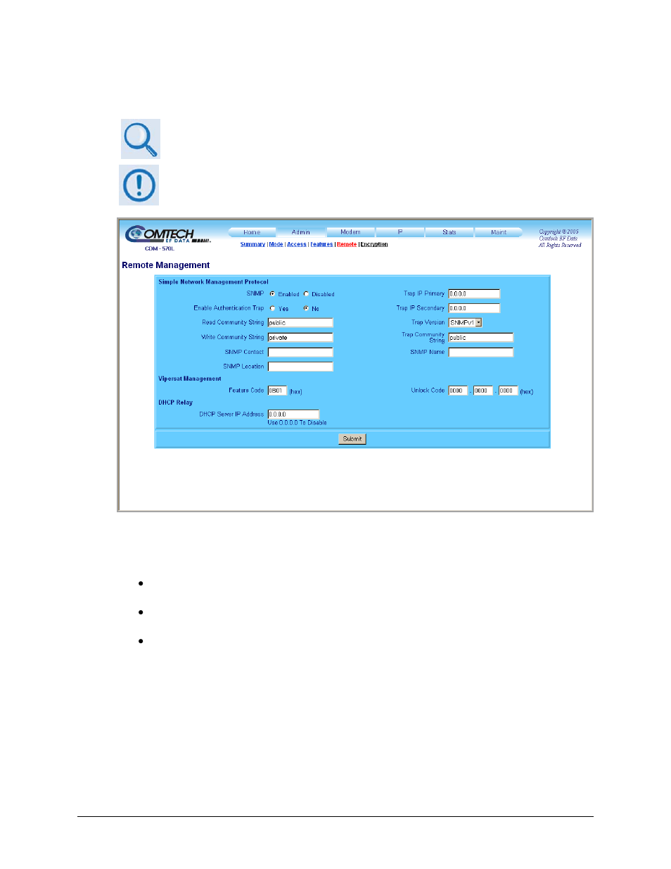 5 admin | remote | Comtech EF Data CDM-570 User Manual | Page 237 / 512