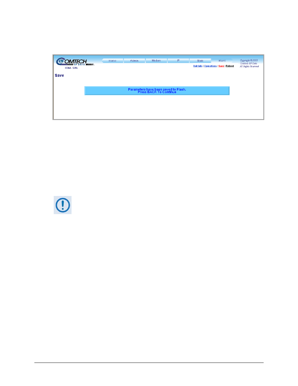 3 maint | save | Comtech EF Data CDM-570 User Manual | Page 269 / 512