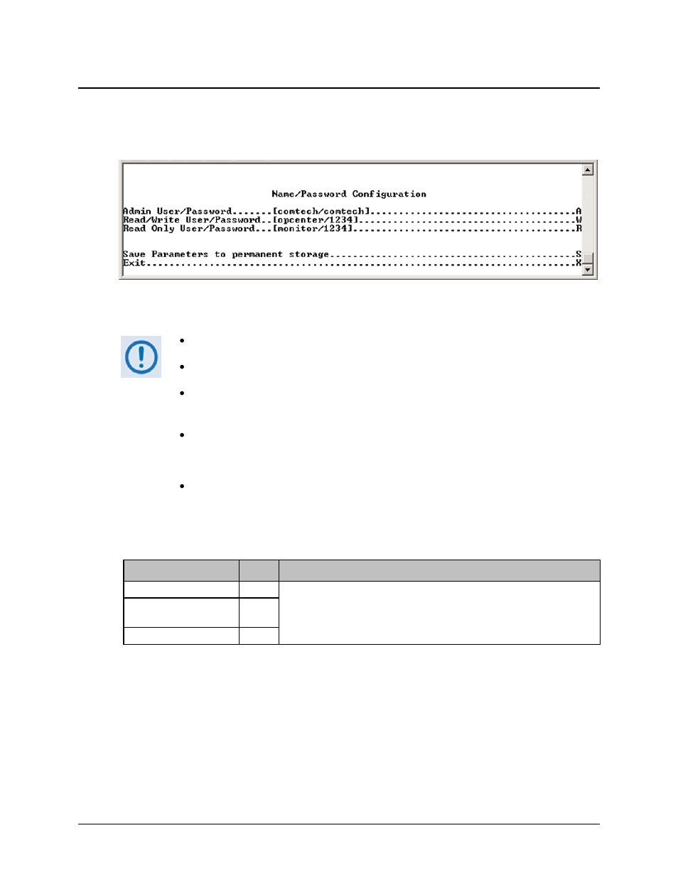 1 name/password configuration page | Comtech EF Data CDM-570 User Manual | Page 276 / 512