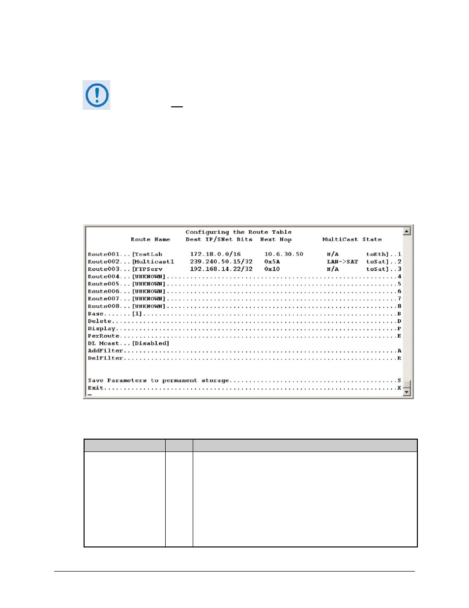 5 route table configuration page | Comtech EF Data CDM-570 User Manual | Page 297 / 512