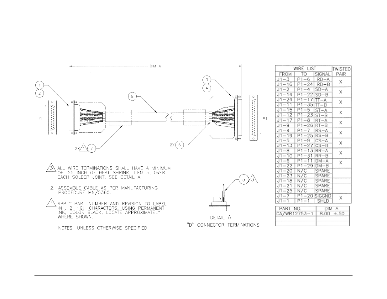 Eia-530 to eia-422/449 data cable | Comtech EF Data CDM-570 User Manual | Page 340 / 512