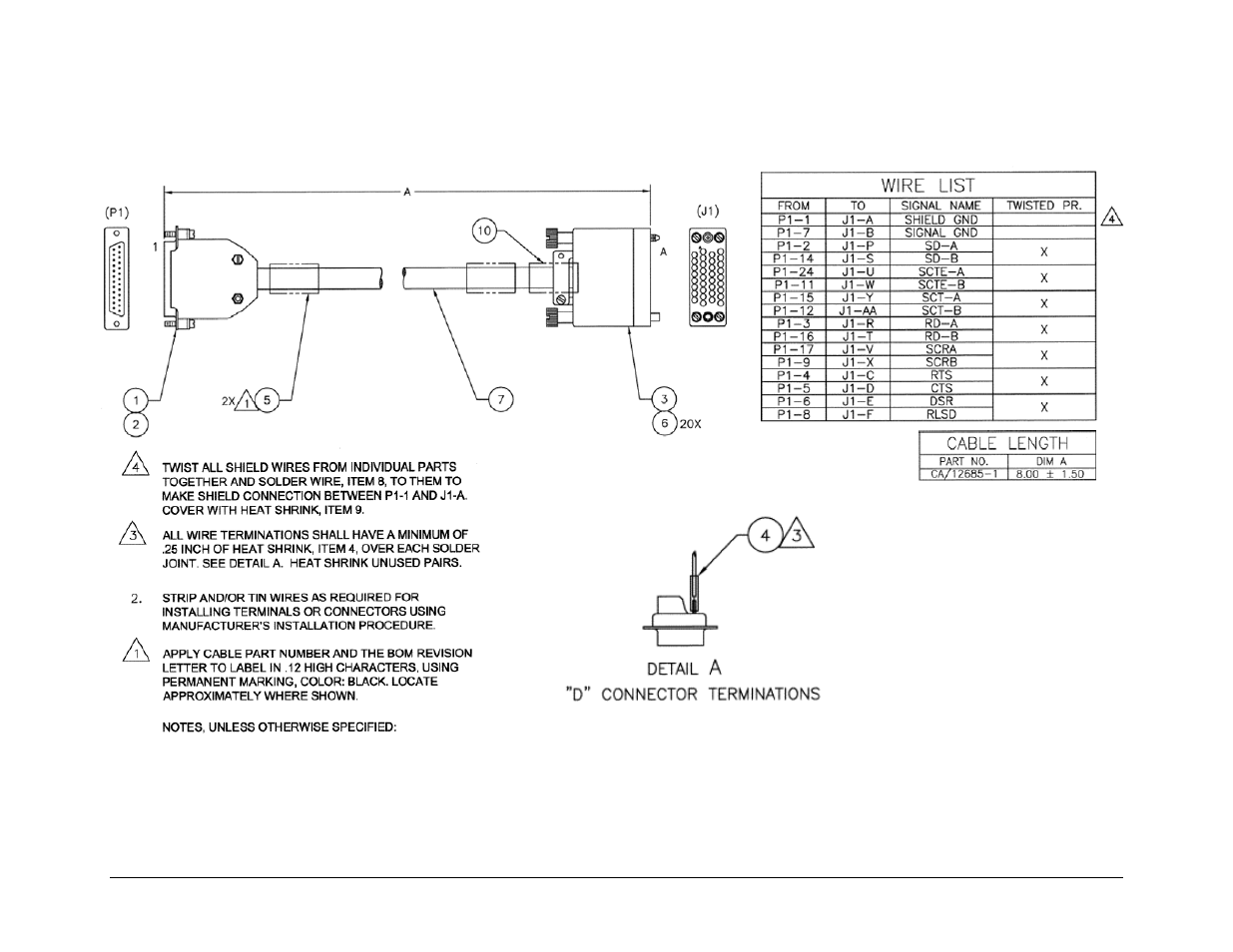 Eia-530 to v.35 dce conversion cable | Comtech EF Data CDM-570 User Manual | Page 341 / 512