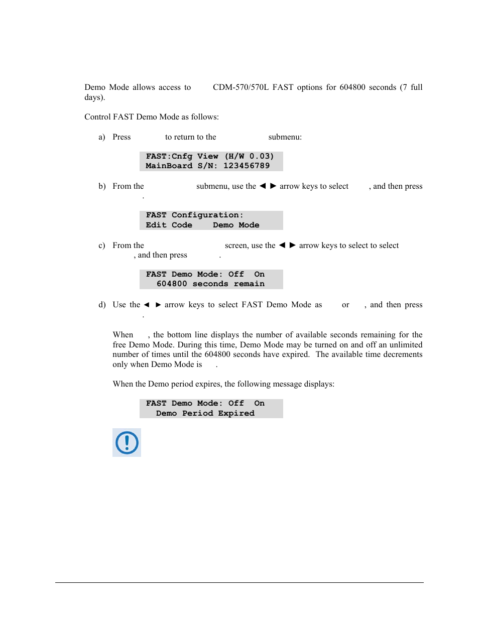 C.2.5 enable / disable demo mode | Comtech EF Data CDM-570 User Manual | Page 350 / 512