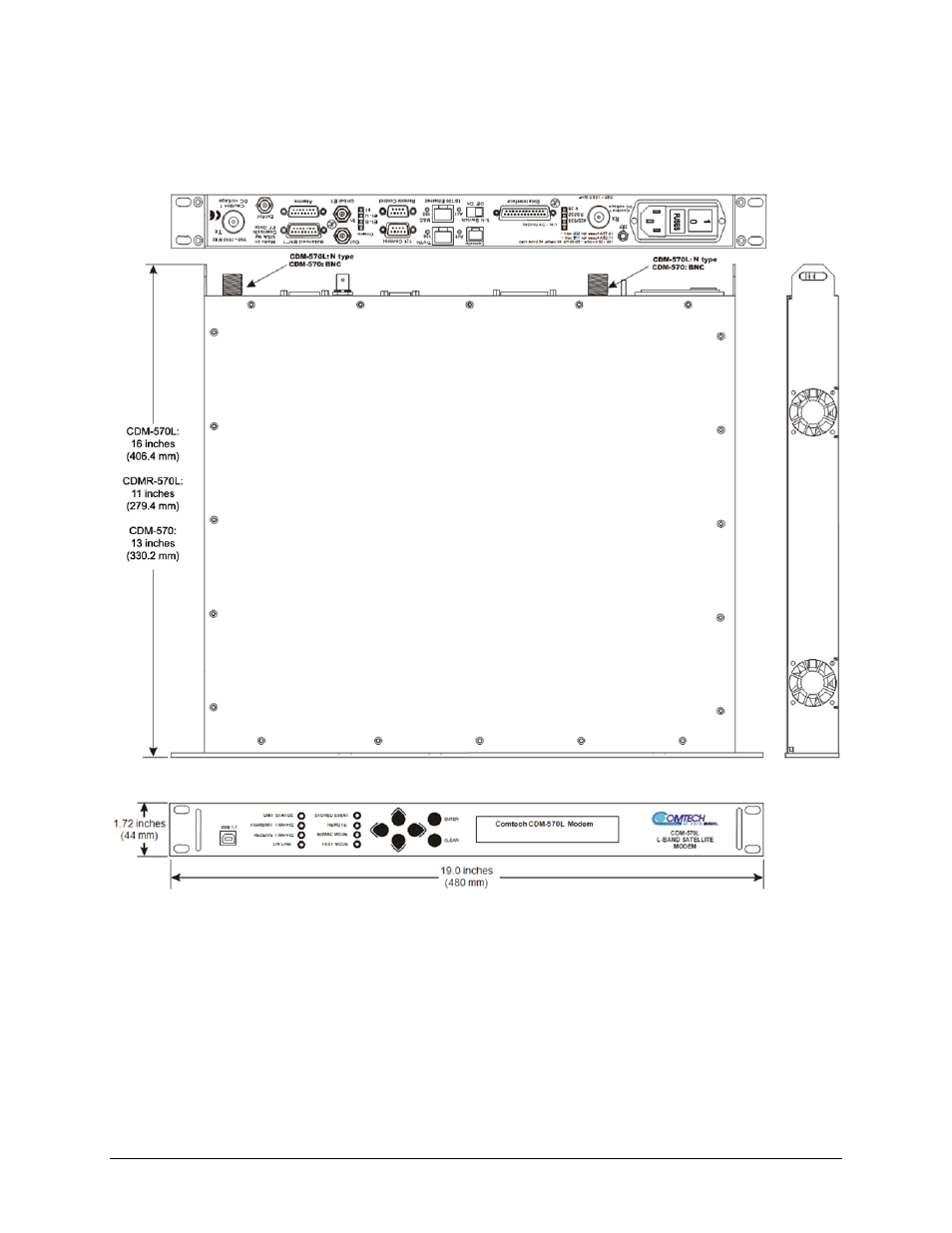 4 dimensional envelope | Comtech EF Data CDM-570 User Manual | Page 44 / 512