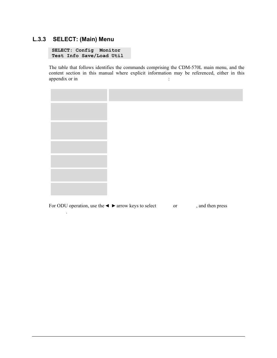 L.3.3 select: (main) menu | Comtech EF Data CDM-570 User Manual | Page 496 / 512