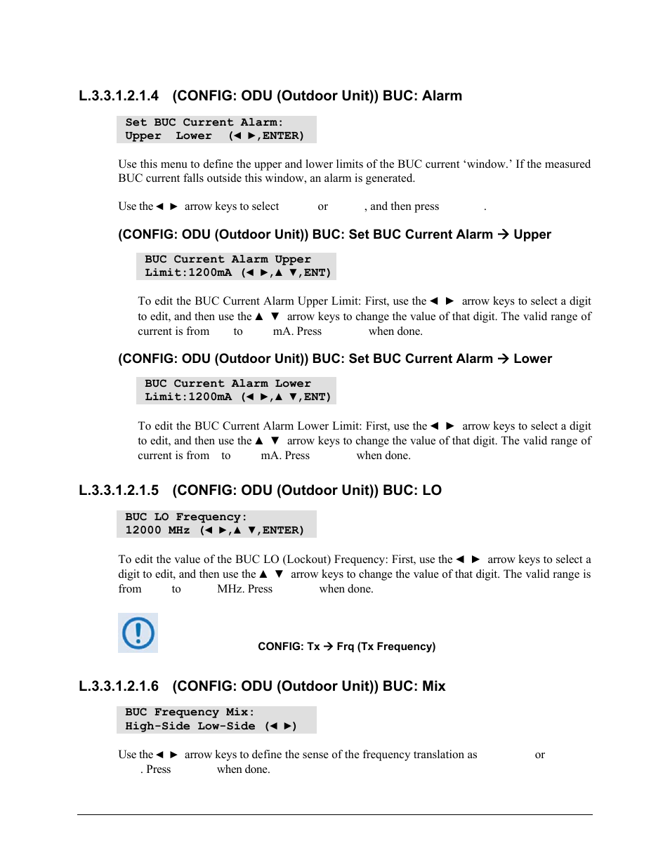 L.3.3.1.2.1.5 (config: odu (outdoor unit)) buc: lo | Comtech EF Data CDM-570 User Manual | Page 499 / 512