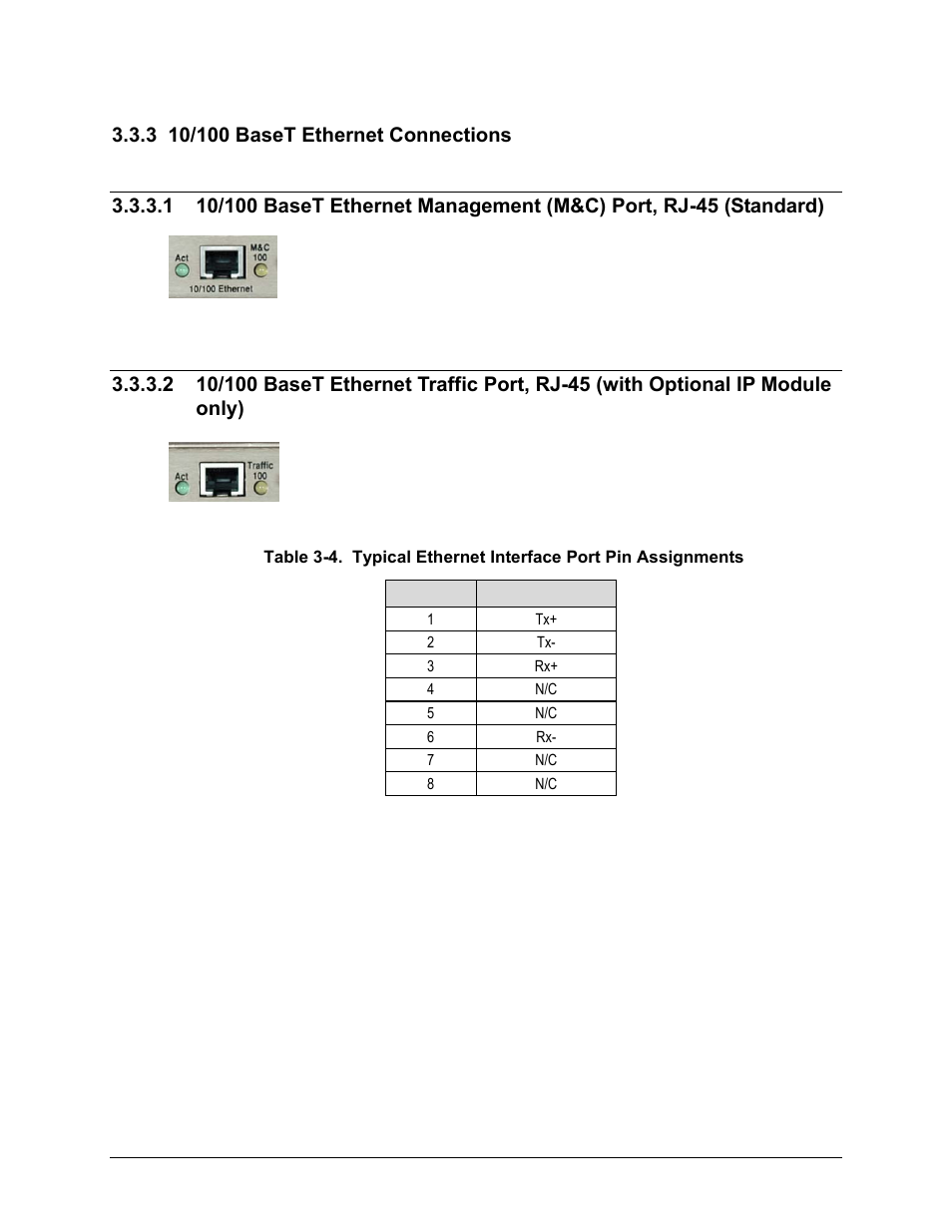 3 10/100 baset ethernet connections | Comtech EF Data CDM-570 User Manual | Page 71 / 512
