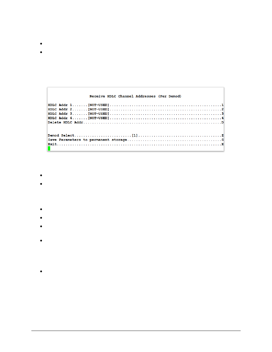 1 receive hdlc addresses (per demod) screen | Comtech EF Data CDD-562AL User Manual | Page 122 / 240