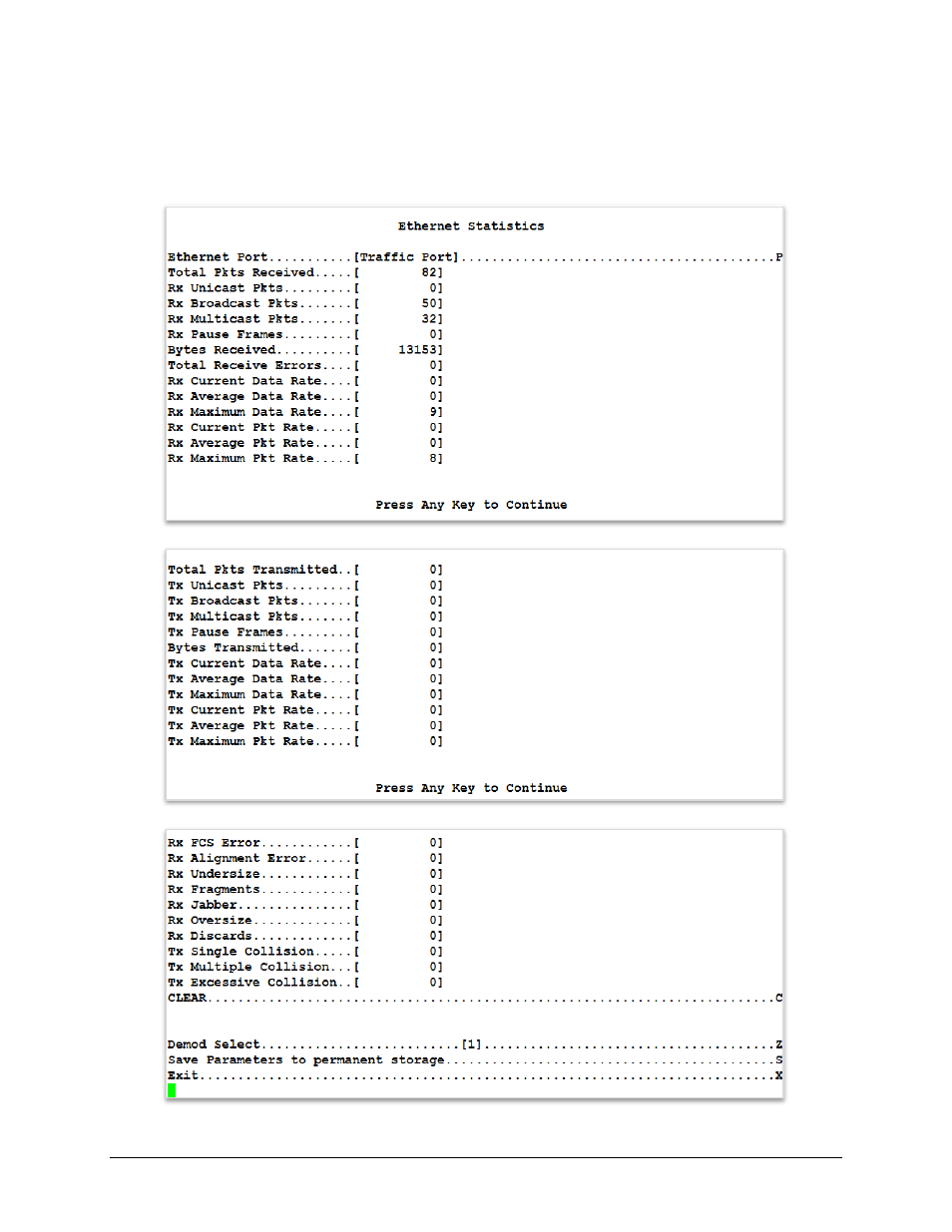 2 ethernet statistics screen | Comtech EF Data CDD-562AL User Manual | Page 154 / 240