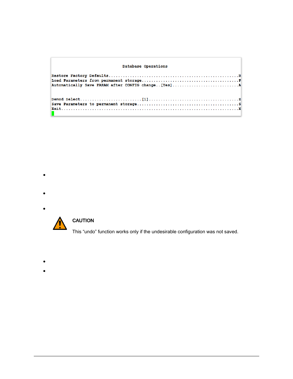 4 database operations screen | Comtech EF Data CDD-562AL User Manual | Page 164 / 240