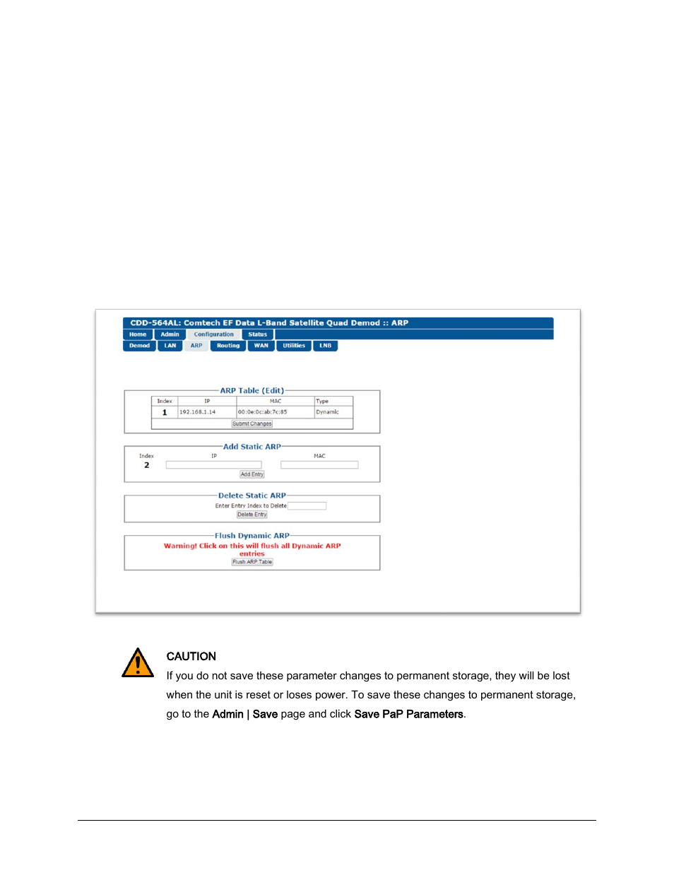 3 configuration | arp | Comtech EF Data CDD-562AL User Manual | Page 189 / 240