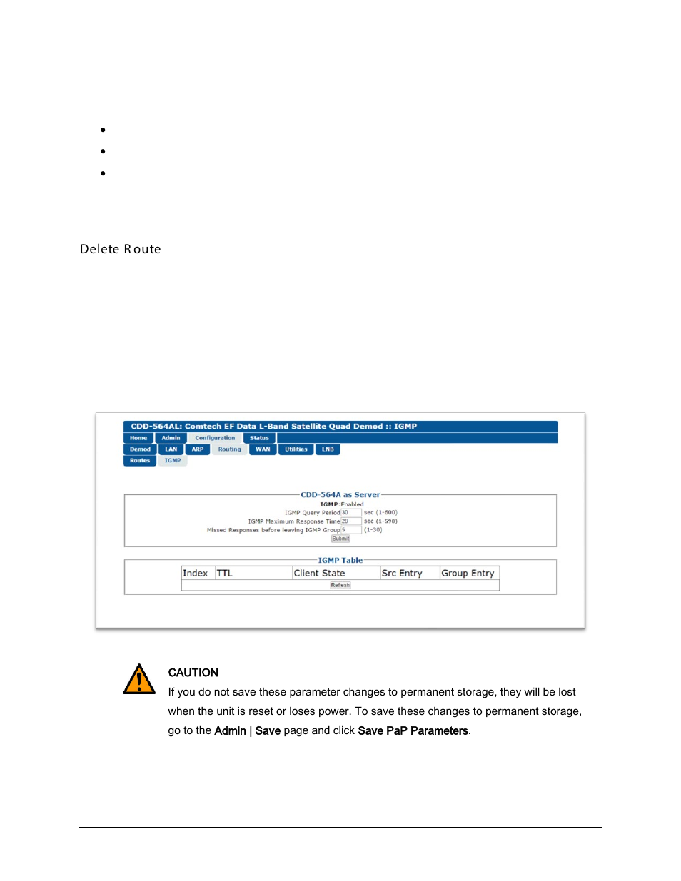 5 configuration | routing | igmp | Comtech EF Data CDD-562AL User Manual | Page 193 / 240