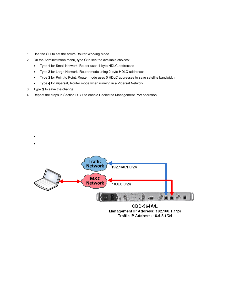 C.4.1 steps to set the active router working mode, C.4.2 ip address requirements | Comtech EF Data CDD-562AL User Manual | Page 236 / 240
