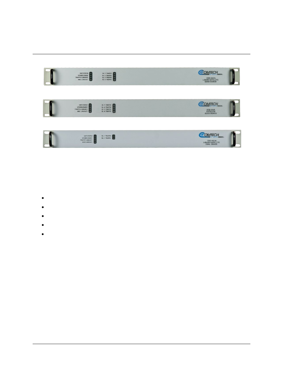 5 physical features | Comtech EF Data CDD-562AL User Manual | Page 27 / 240