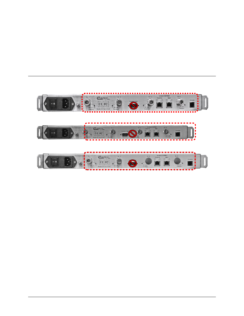 Chapter 3. rear panel connector pinouts, 1 cdd-56xa/l rear panels overview | Comtech EF Data CDD-562AL User Manual | Page 45 / 240