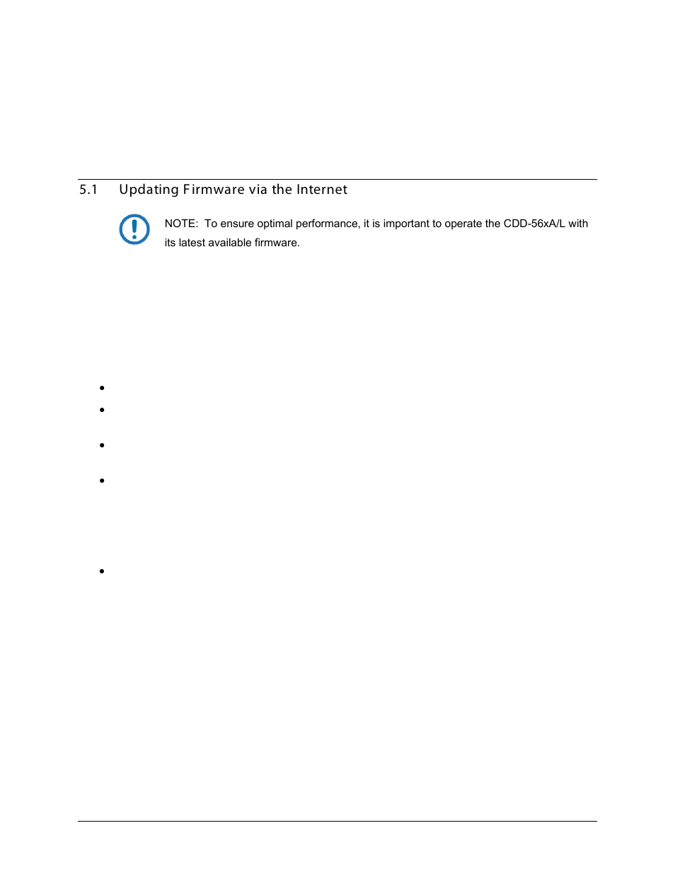 Chapter 5. updating firmware, 1 updating firmware via the internet | Comtech EF Data CDD-562AL User Manual | Page 69 / 240