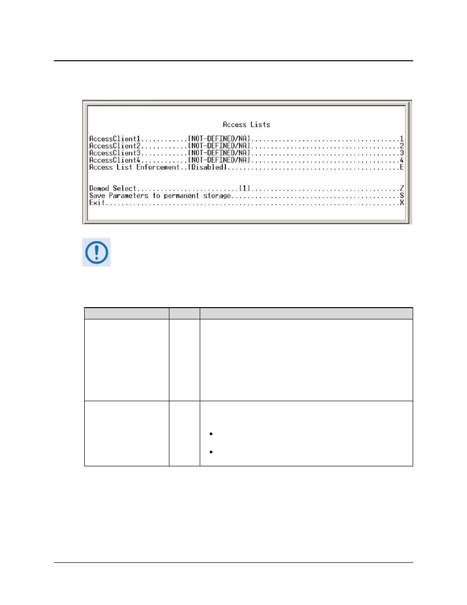 2 access lists page | Comtech EF Data CDD-562L User Manual | Page 112 / 254