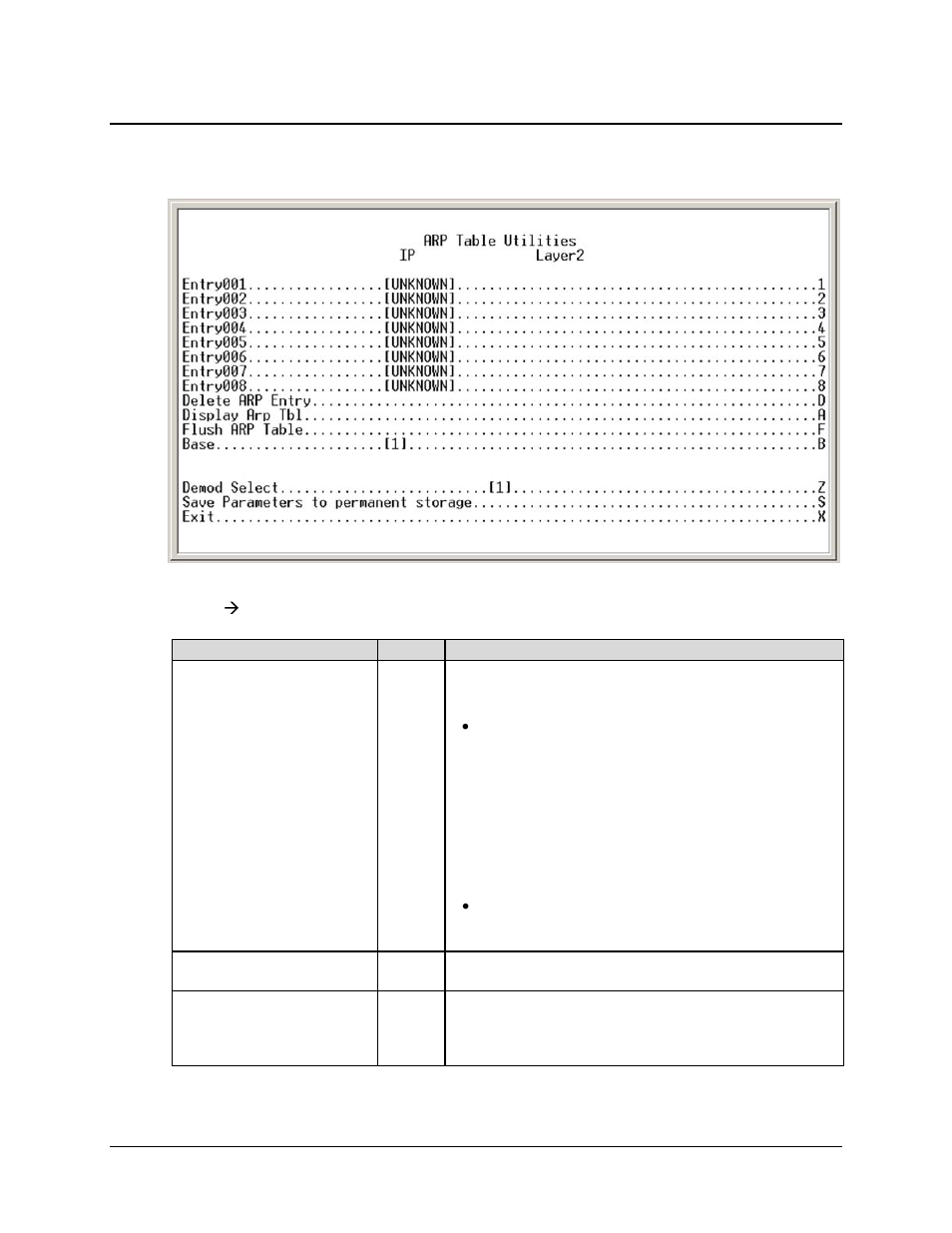 2 arp table utilities page | Comtech EF Data CDD-562L User Manual | Page 128 / 254