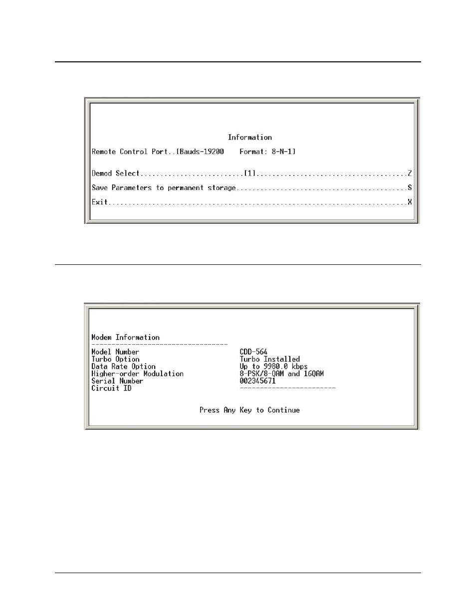 3 information page, 4 features page | Comtech EF Data CDD-562L User Manual | Page 141 / 254