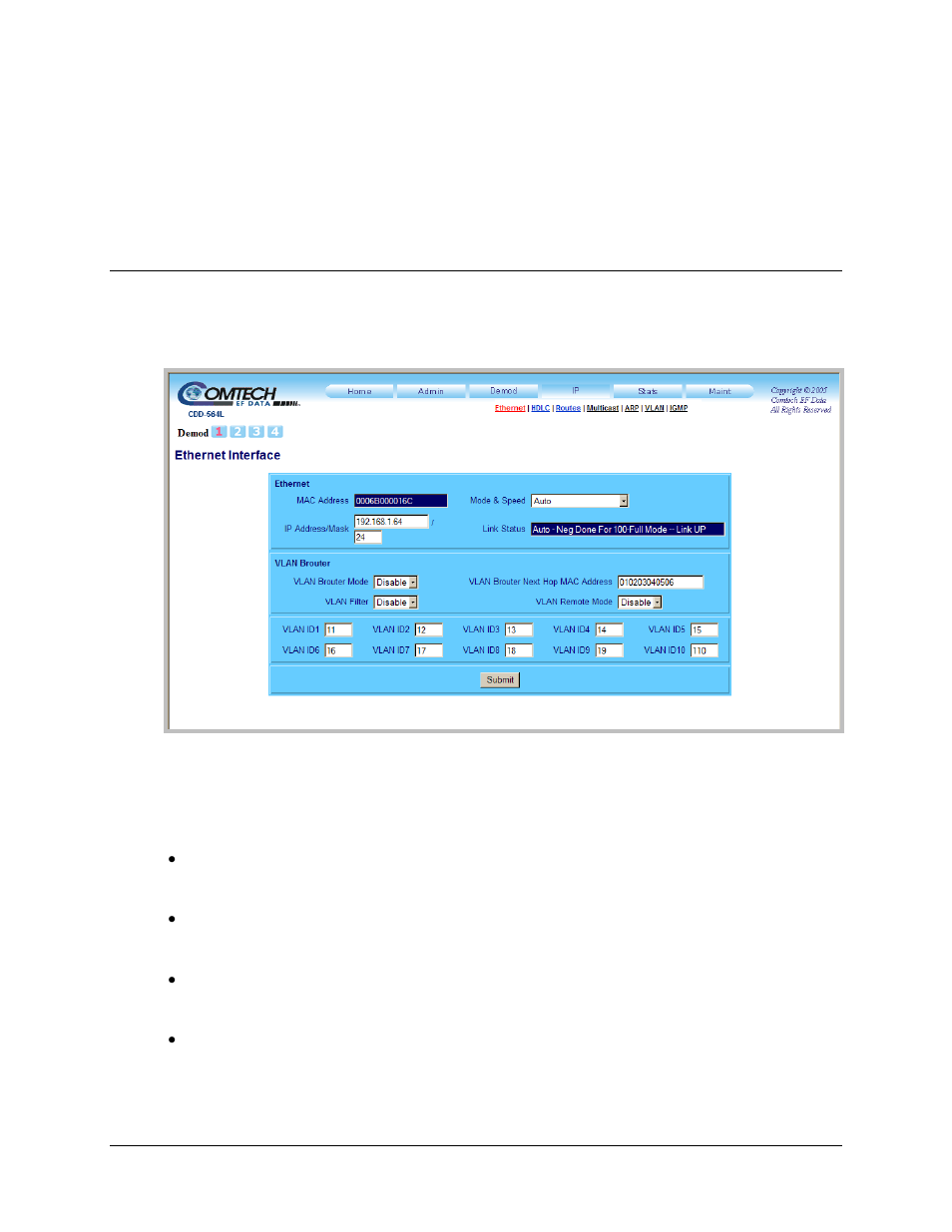 1 ip | ethernet | Comtech EF Data CDD-562L User Manual | Page 183 / 254