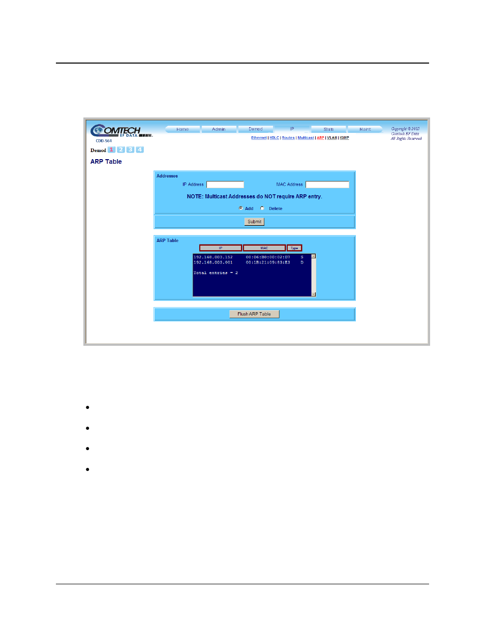 5 ip | arp | Comtech EF Data CDD-562L User Manual | Page 190 / 254