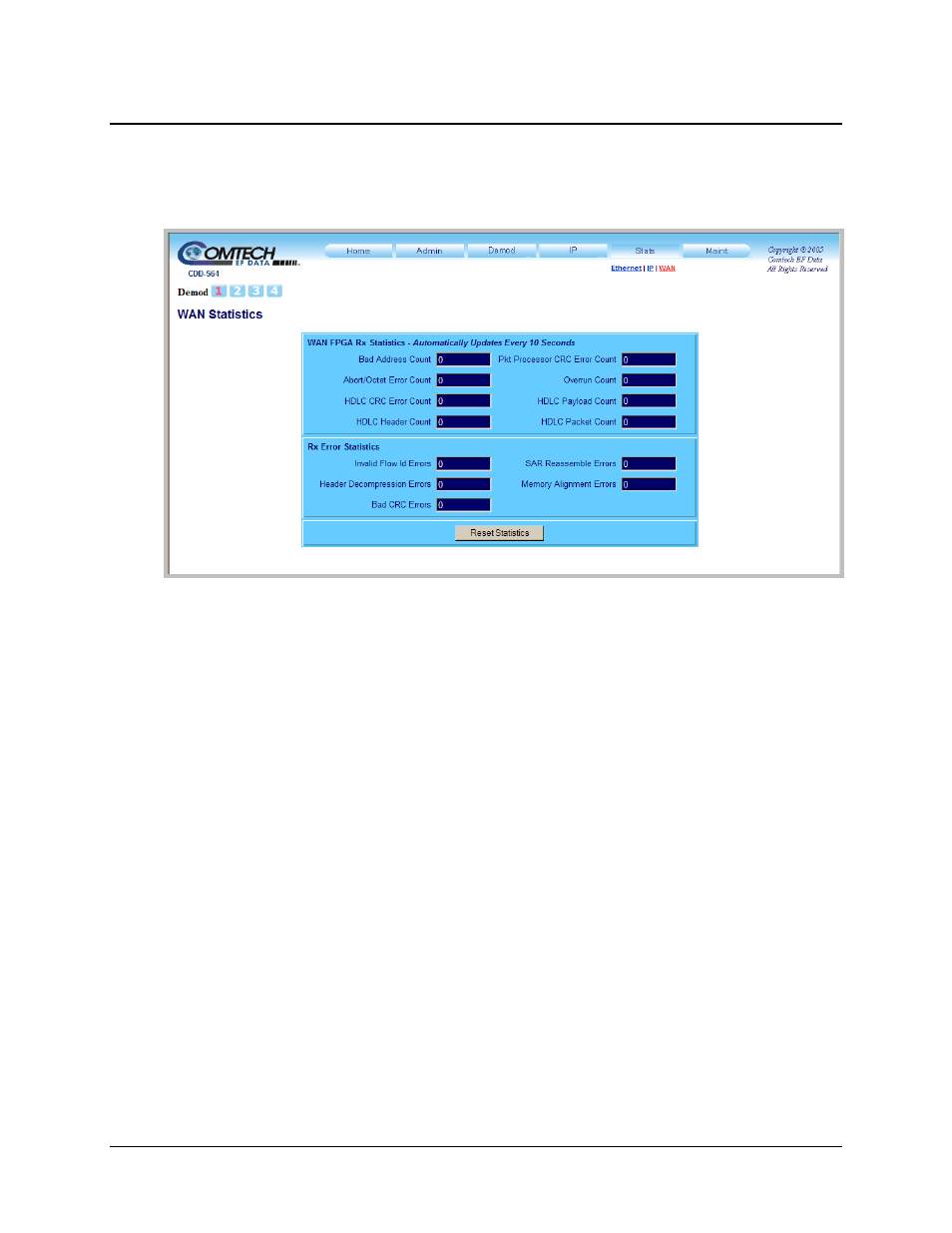 3 stats | wan | Comtech EF Data CDD-562L User Manual | Page 196 / 254