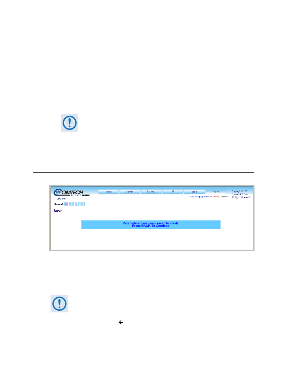 3 maint | save | Comtech EF Data CDD-562L User Manual | Page 199 / 254