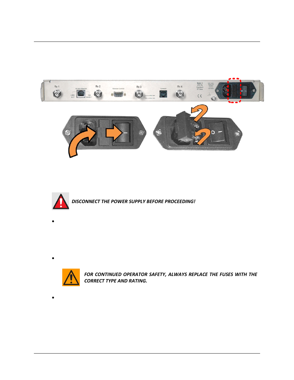 2 ac operation – replacing fuses | Comtech EF Data CDD-562L User Manual | Page 54 / 254