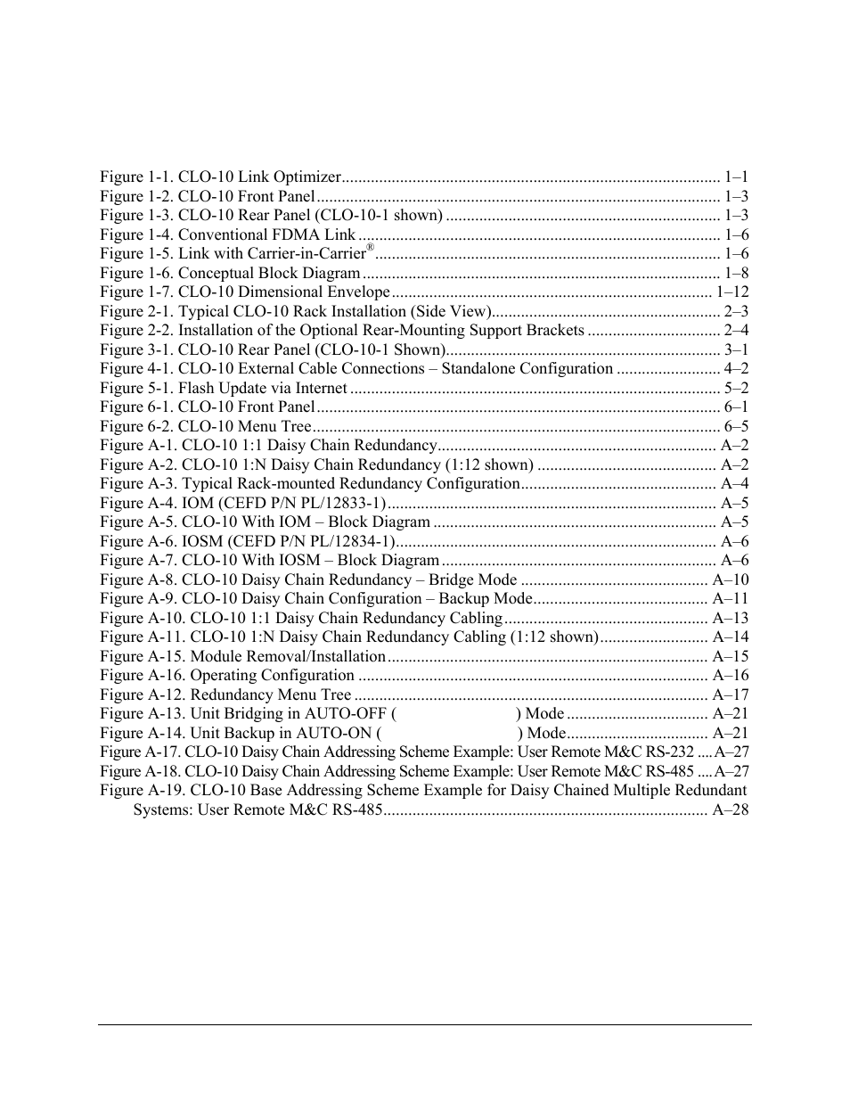Figures | Comtech EF Data CLO-10 User Manual | Page 19 / 134