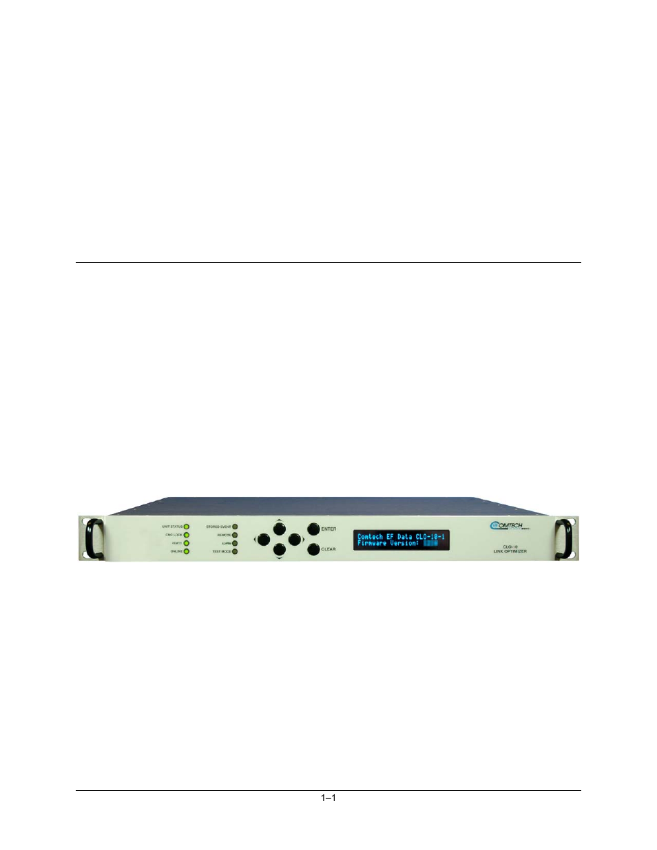 Chapter 1. introduction, 1 overview | Comtech EF Data CLO-10 User Manual | Page 27 / 134