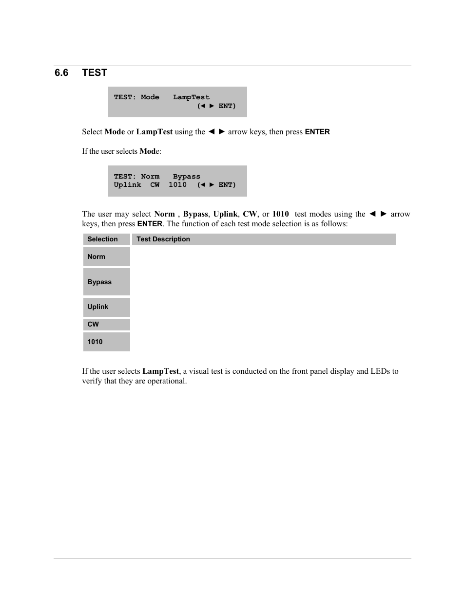 6 test | Comtech EF Data CLO-10 User Manual | Page 75 / 134