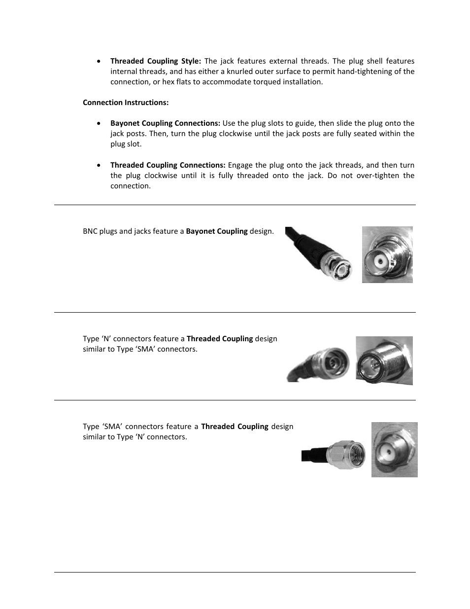 1 type ‘bnc, 2 type ‘n, 3 type ‘sma’ (subminiature version ‘a’) | Comtech EF Data MCED-100 User Manual | Page 38 / 96