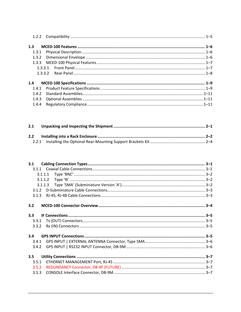 Comtech EF Data MCED-100 User Manual | Page 6 / 96
