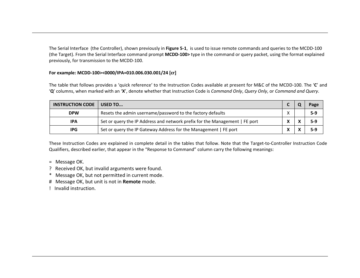 3 remote commands and queries | Comtech EF Data MCED-100 User Manual | Page 64 / 96