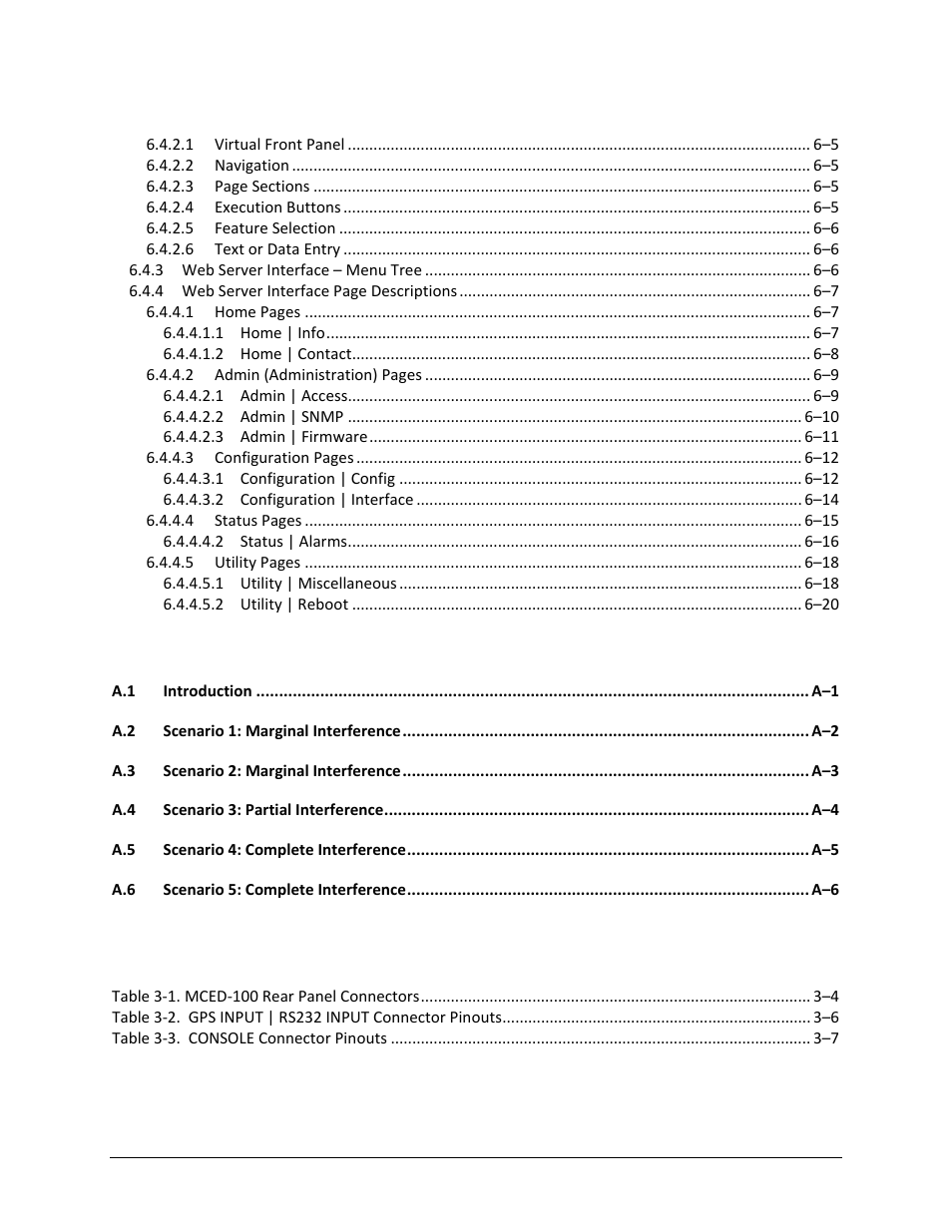 Tables | Comtech EF Data MCED-100 User Manual | Page 8 / 96