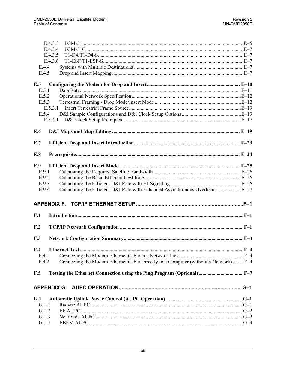 Comtech EF Data DMD-2050E User Manual | Page 20 / 342