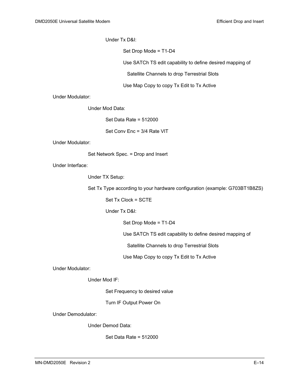 Comtech EF Data DMD-2050E User Manual | Page 256 / 342