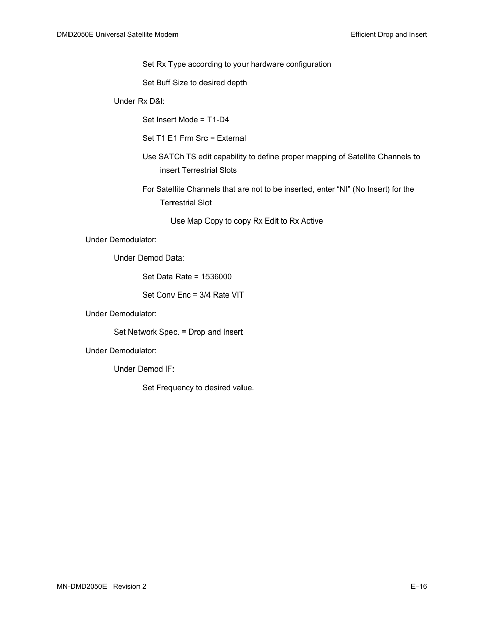 Comtech EF Data DMD-2050E User Manual | Page 258 / 342